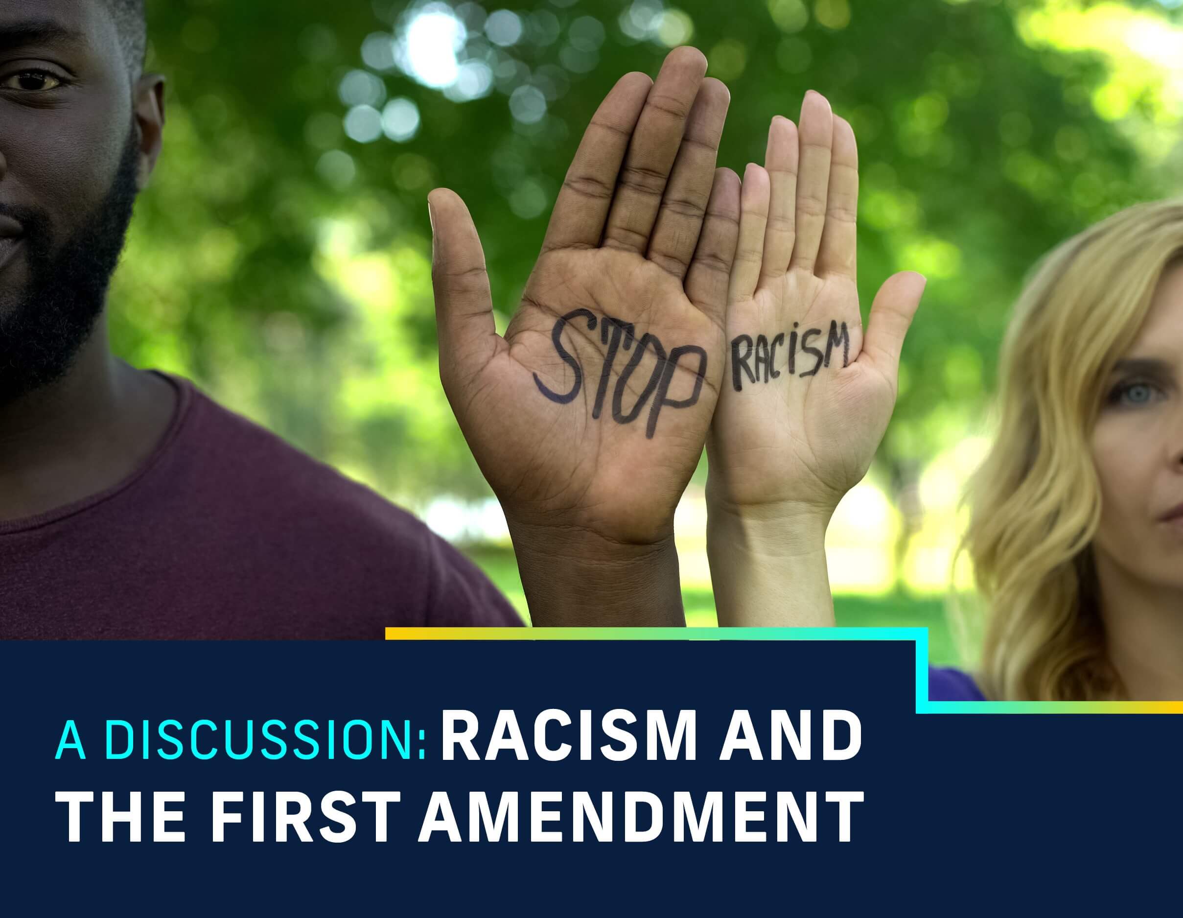 Flyer: A discussion on racism and the first amendment